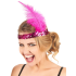 70s, 80s and 90s Themed Fuchsia Color Charleston Hair Band