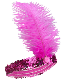 70s, 80s and 90s Themed Fuchsia Color Charleston Hair Band
