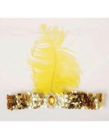 70's, 80's and 90's Themed Gold Color Charleston Hair Band