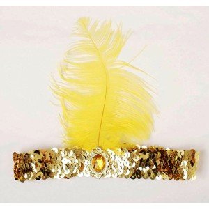 70's, 80's and 90's Themed Gold Color Charleston Hair Band