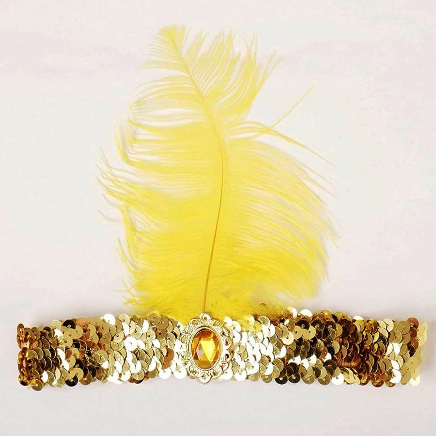 70 s, 80 s and 90 s Themed Gold Color Charleston Hair Band