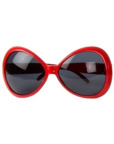 70's Red Color Nostalgia Yeşilçam Party Glasses 15X7 cm