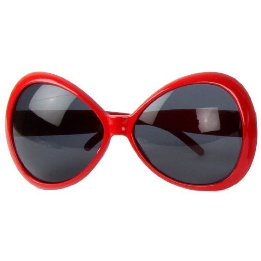 70 s Red Color Nostalgia Yeşilçam Party Glasses 15X7 cm