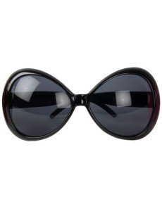 70's Black Color Nostalgia Yeşilçam Party Glasses 15X7 cm