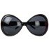 70's Black Color Nostalgia Yeşilçam Party Glasses 15X7 cm