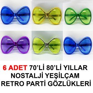 70s and 80s Nostalgia Yeşilçam Retro Party Glasses 6 Pieces 70s and 80s Nostalgia Yeşilçam Retro Party Glasses 6 Pieces