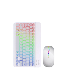 Bluetooth Keyboard Mouse Set Illuminated Turkish Q Ergonomic Design