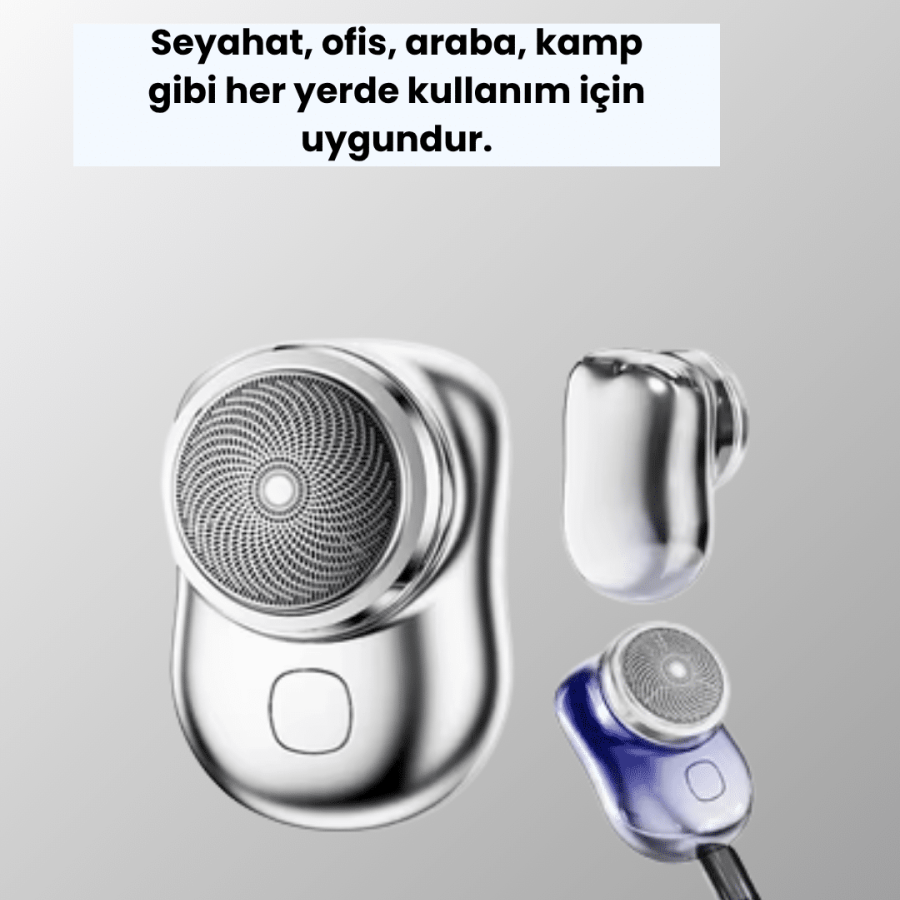 Portable, pocket-sized, rechargeable electric shaver
