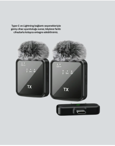 2in1 Wireless Lapel Microphone iOS and Android Compatible 2in1 Wireless Lapel Microphone iOS and Android Compatible