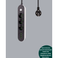 Triple Socket with 3 USB Ports with Fast Charging Feature
