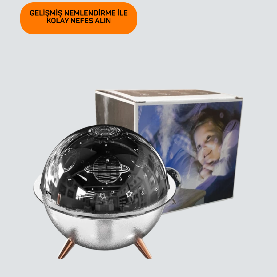 Projection Humidifier Night Light with Cosmic Light Effect