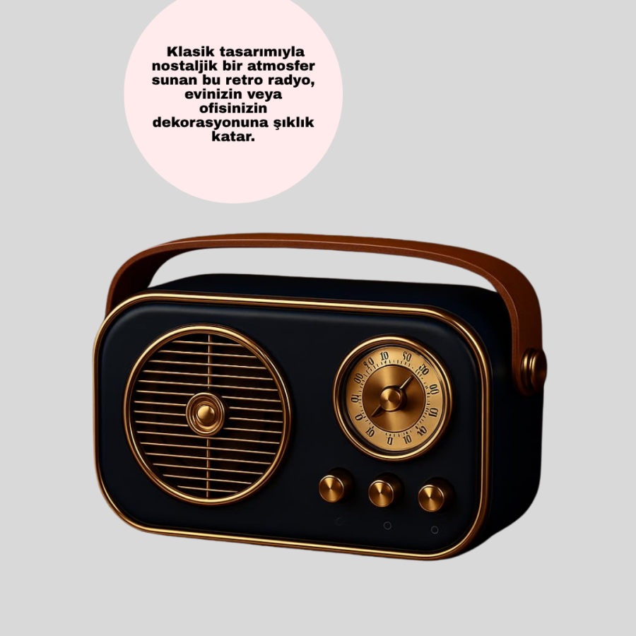 Nostalgic Retro Radio – Stylish Design with Bluetooth, USB and FM