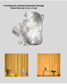 8 Function Remote Control Daylight Curtain Fairy Led Decorative Light