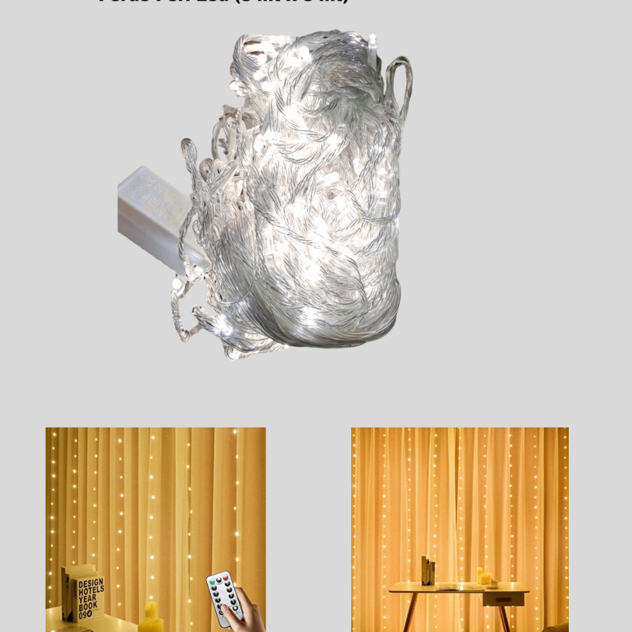 8 Functions Remote Control Daylight Curtain Fairy Led Decorative Light
