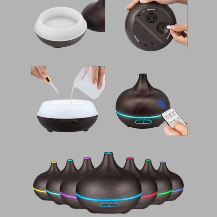 550ML Ultrasonic Air Humidifier and Aromatherapy Diffuser