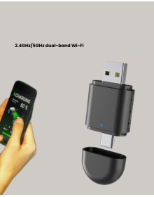Wireless CarPlay Adapter – Plug & Play Converter with Bluetooth 5.4 and Wi-Fi 6 Technology