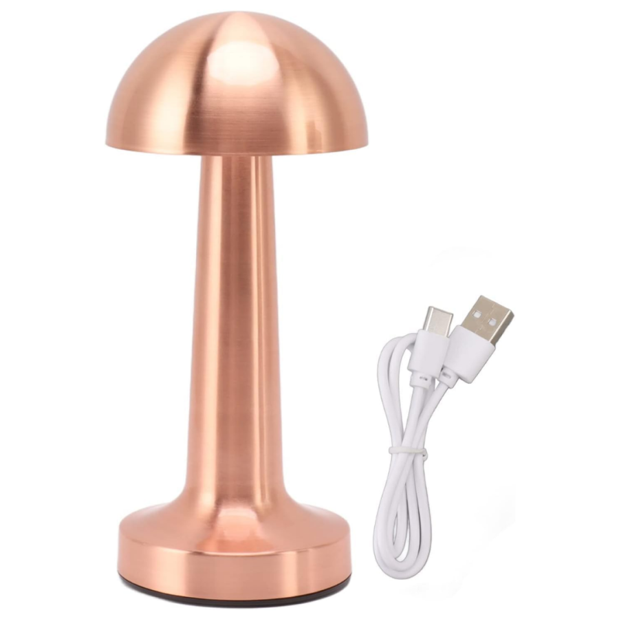 Rechargeable Mushroom Table Lamp 3 Level Touch LED with USB Charging Feature