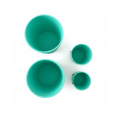4-Piece 3D Footed Green Flower Pot Set Decorative Modern Design