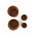 4-Piece 3D Modern Brown Vase Set with Footed Decorative Flower Pot Set 4-Piece 3D Modern Brown Vase Set with Footed Decorative Flower Pot Set