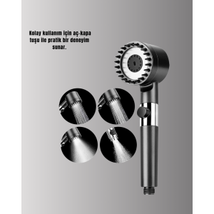New Generation Design of Filtered Shower Head with On/Off Button