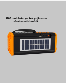J-IPOX P520 Bluetooth Speaker 8W Powerful Sound Solar Charging FM Radio