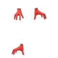 3D Modern Red Hand Object 17x16 cm Home and Office Decoration