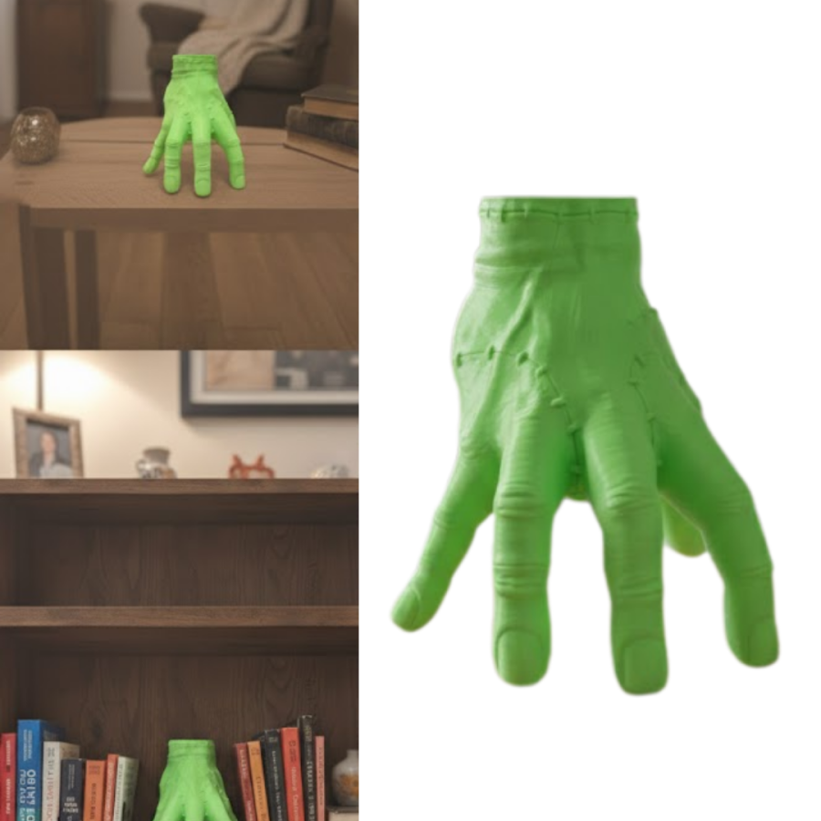 3D Decorative Green Hand Object 27x22 cm Artistic and Ambitious Accessory