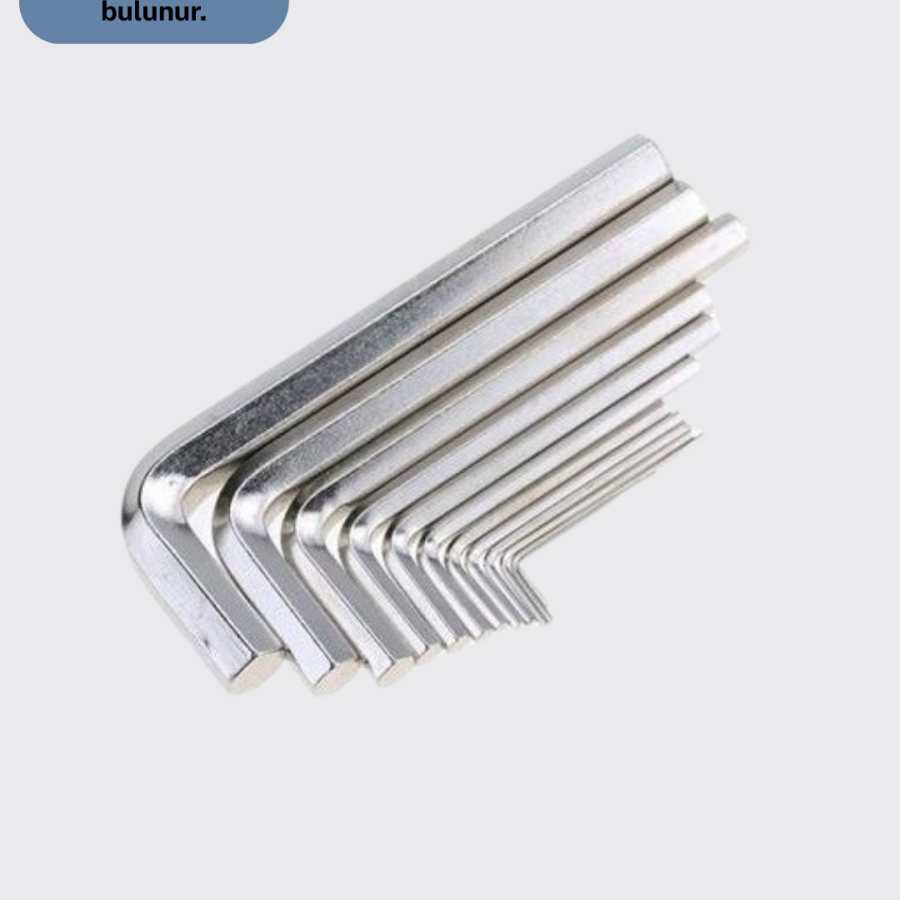 9 Piece Allen Key Set Hexagon Head For Furniture and Repair