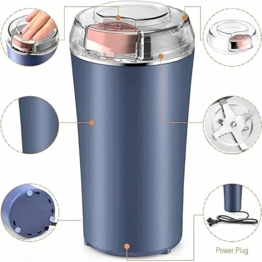 Coffee and Spice Grinder Easy to Clean Stainless Steel Portable Coffee and Spice Grinder Easy to Clean Stainless Steel Portable