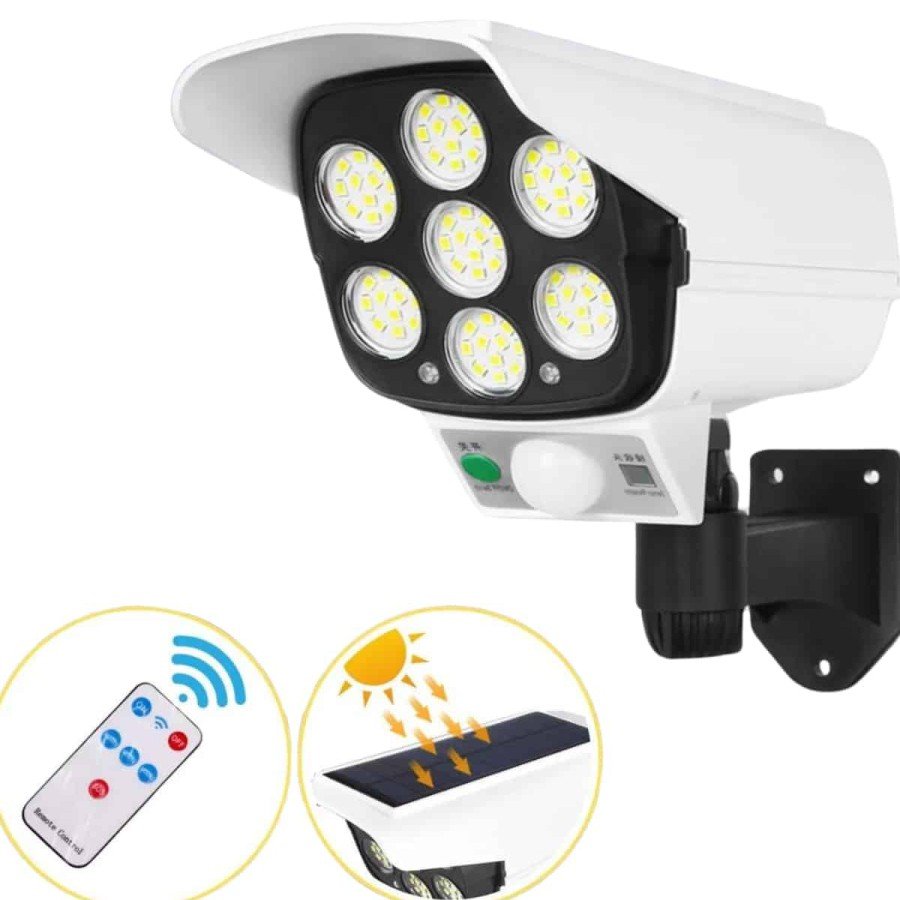 Solar Garden Lighting With Motion Sensor Remote Control Camera View