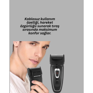 Wireless Dry Shaver with Foil Head