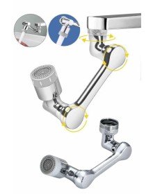 Rotating Faucet Head 1080 Degree Adjustable Spray Tip with Filter