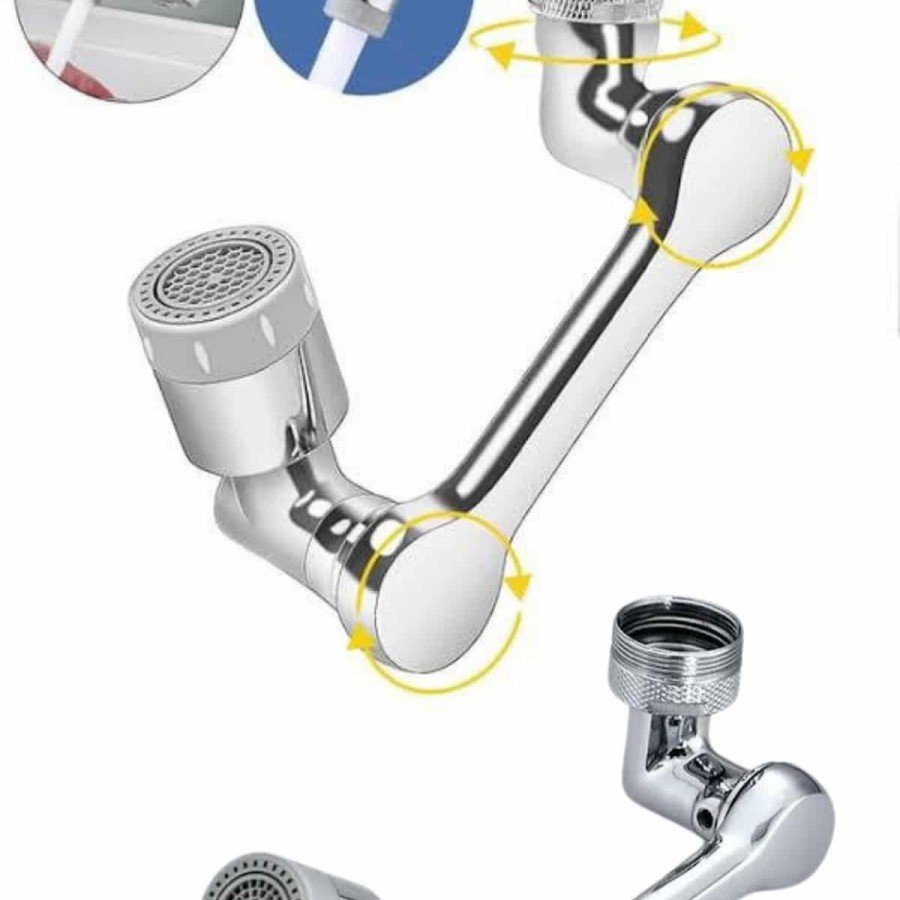 Rotating Faucet Head 1080 Degree Adjustable Spray Tip with Filter