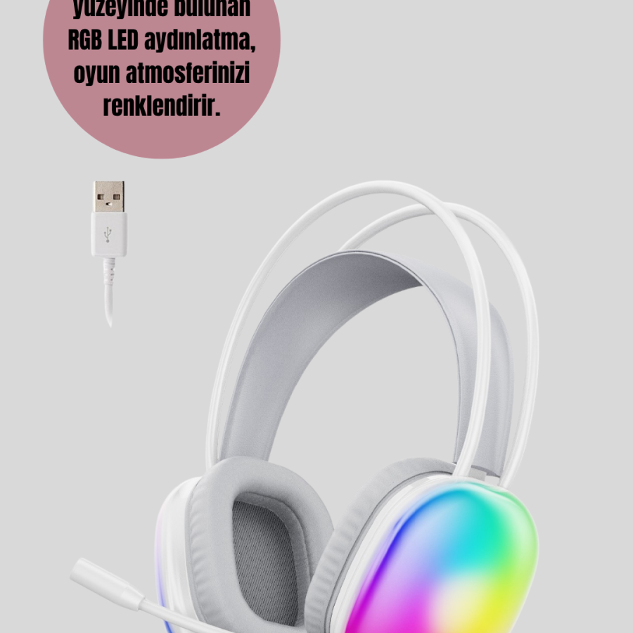 Wireless Bluetooth Headset with RGB Illumination