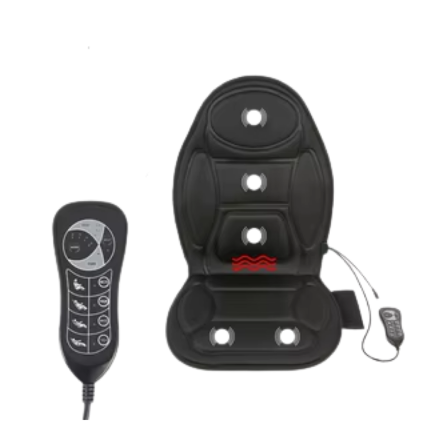 Heated Massage Seat Cushion with Back Waist Neck and Hip Support
