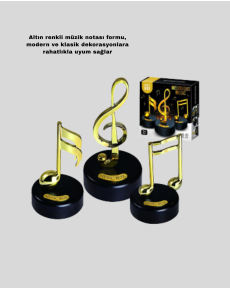 Music Box with Rotating Note Figure, Sparkling Decorative Design