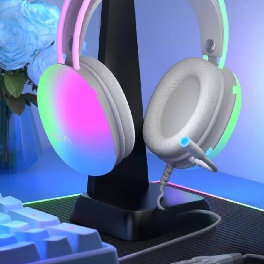 On-Ear Wireless Bluetooth Headset Unisex Colorful Light Headset