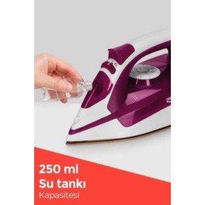 Red 2200 Watt Shock Steam Iron with Ceramic Sole Red 2200 Watt Shock Steam Iron with Ceramic Sole