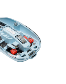 Blue Wireless Mouse with Bluetooth and USB Dual Mode Connection