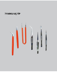 7 Piece Precision Steel Tweezers Set For Electronics and Watch Repair