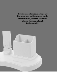 Dimmable LED Desk Lamp – Pen Holder, Phone Stand and Reading Light in One