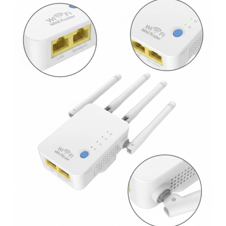 WIFI BOOSTER WITH 4 ANTENNA WIFI BOOSTER WITH 4 ANTENNA