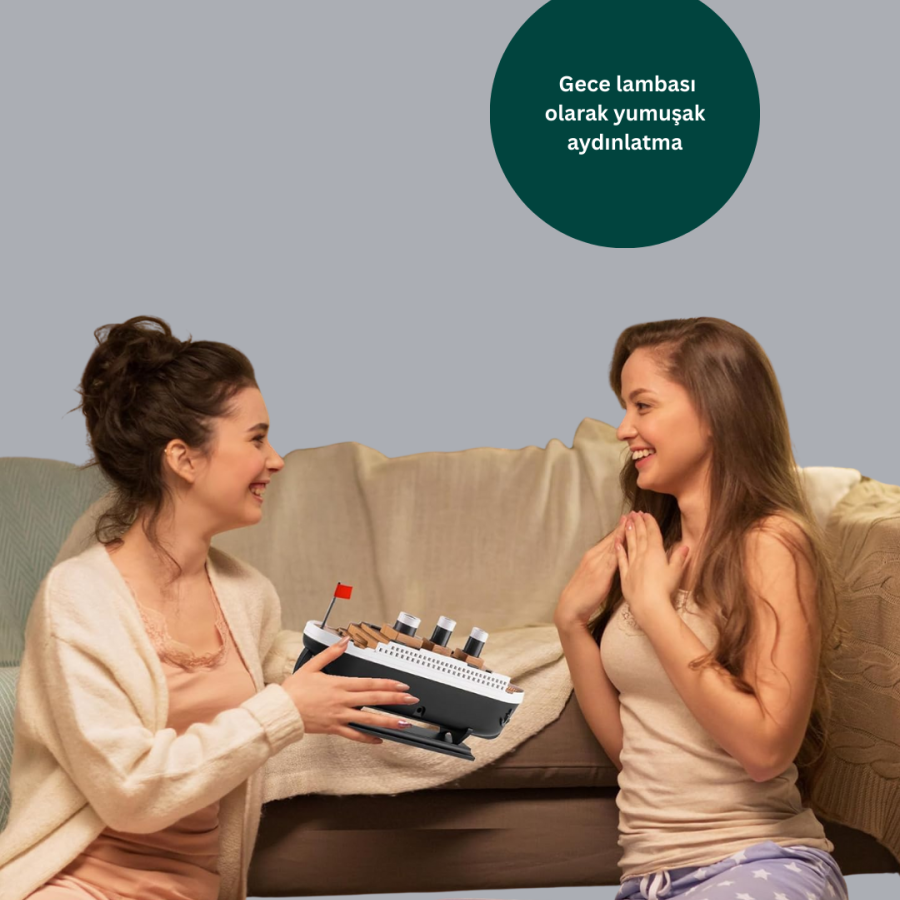 Ultra Quiet Titanic Ship Aroma Diffuser Room Humidifier with LED Light