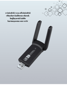 Plug-and-Play Dual Band WiFi Adapter – 1200 Mbps