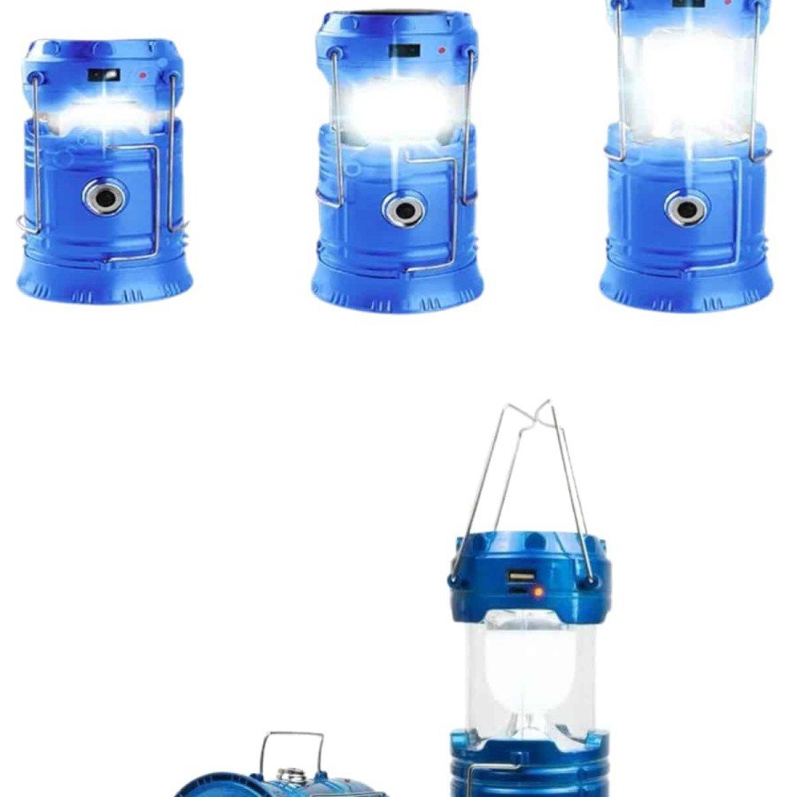 Solar Rechargeable Camping Lamp Solar Powered Sled Camping Lantern Tent Lantern LED Searchlight