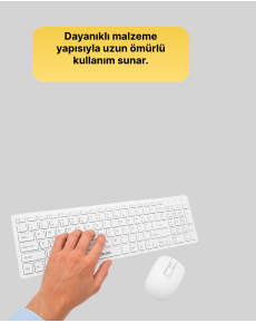 Wireless Keyboard Mouse Set - Ergonomic, Quiet and Energy Saving