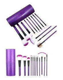 12 Piece Soft Tip Makeup Brush Set - Brush Set for Eye and Face Makeup Professional Makeup Set