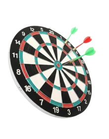17 Inch Professional Dartboard Durable Construction and 4 Metal Darts