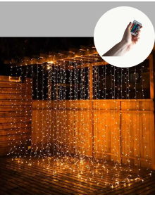 3x3 Meters Curtain LED Light – Party and Garden Decoration