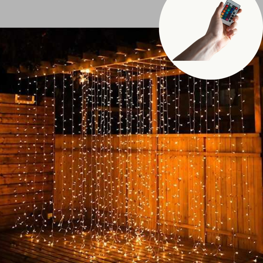 3x3 Meters Curtain LED Light – Party and Garden Decoration